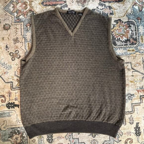 Segreto Vintage Made in Bulgaria 100% Pure Wool Italian Sweater Vest Medium - Picture 5 of 7